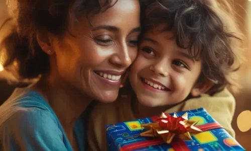 Feliz dia das maes. mae e filho